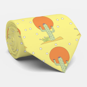 Desert Cactus Sun Thunder_Cove Neck Tie