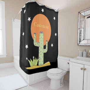 Desert Cactus Sun Thunder_Cove Shower Curtain