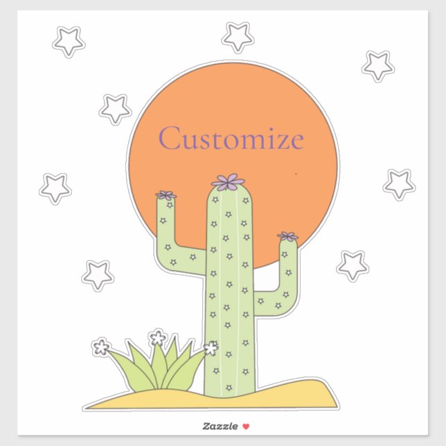 Desert Cactus Sun Thunder_Cove  Sticker (Sheet)