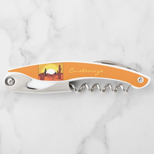 Desert Cactus Sunset Thunder_Cove Waiter's Corkscrew (Front)