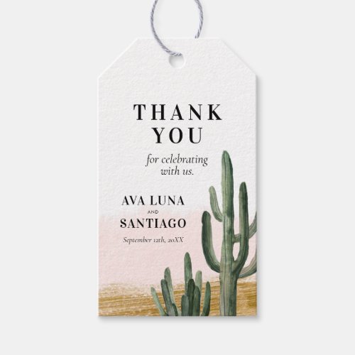 Desert Cactus Thank you Favor Gift Tags