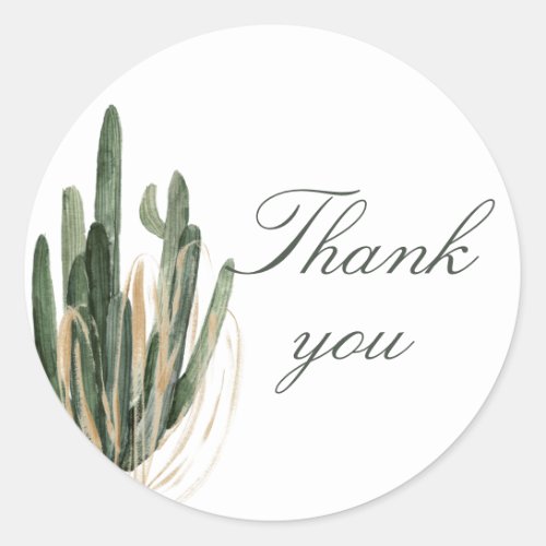 Desert Cactus Thank You Sticker 15 inch