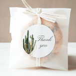 Desert Cactus Thank You Sticker 1.5 inch<br><div class="desc">This 1.5 inch thank you sticker features lush watercolor cactus and an elegant script font.</div>