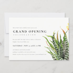 DESERT CACTUS WATERCOLOR GRAND OPENING CEREMONY INVITATION