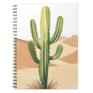 Desert Cactus   Watercolor Green Cacti Notebook