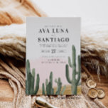 Desert Cactus Wedding Invitation<br><div class="desc">Destination Desert Wedding Invitation. Customize the text with this easy-to-use program and see results immediately on your screen. Check out other matching items in our shop. Cava Party Design</div>