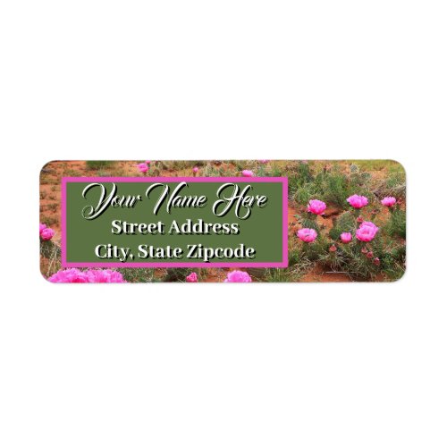 Desert Cactus Wildflowers Address Label