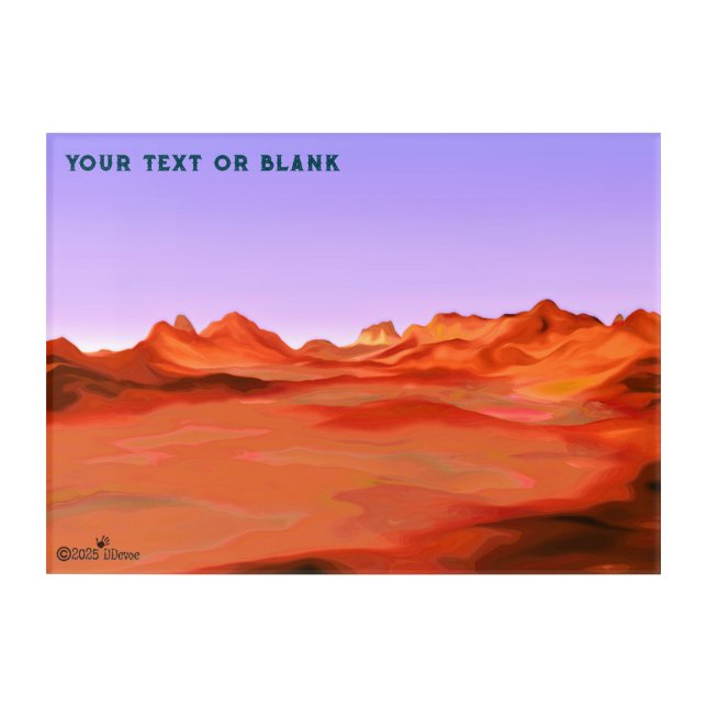 Desert Calm Acrylic Print (Front)