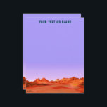 Desert Calm Letterhead<br><div class="desc">Vibrant orange and red image of a peaceful desert. The sky is bright blue. Customize by adding your own text. You may change the font,  text color and point size.</div>