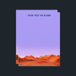 Desert Calm Letterhead<br><div class="desc">Vibrant orange and red image of a peaceful desert. The sky is bright blue. Customize by adding your own text. You may change the font, text color and point size.</div>