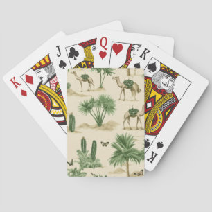 "Desert Camel Greeting Cards" Poker Cards