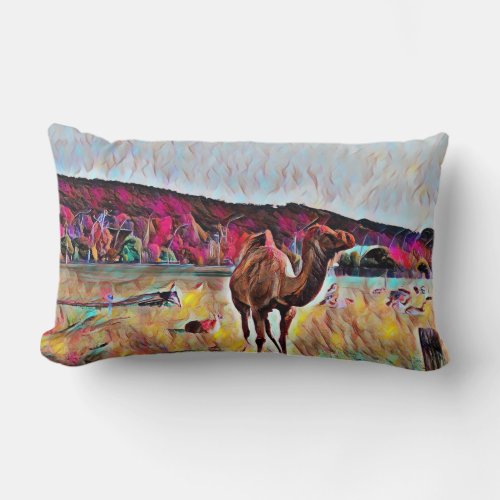 Desert Camel Lumbar Pillow