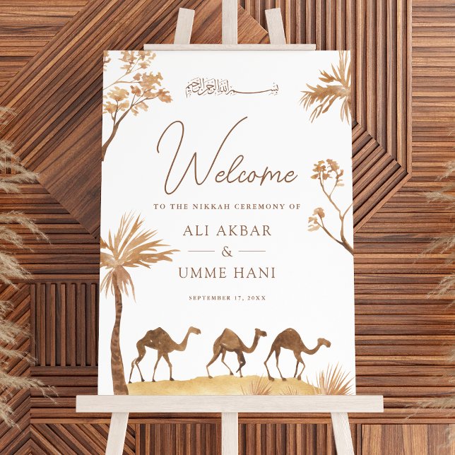 Desert Camel Muslim Wedding Welcome Sign (Creator Uploaded)