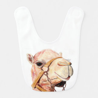 Desert Camel Portrait Baby Bib