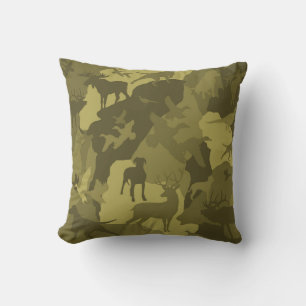 Desert cammo/camoflauge/deer/elk/moose/hunting dog throw pillow