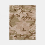 Desert Camo - Brown Camouflage Fleece Blanket