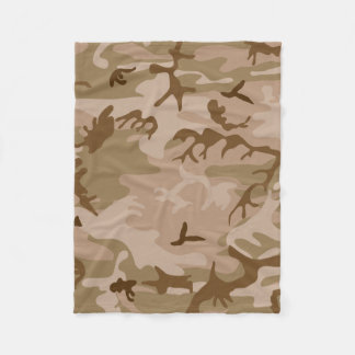 Desert Camo - Brown Camouflage Fleece Blanket