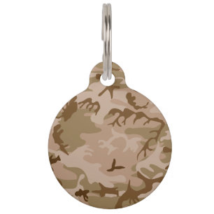Desert Camo - Brown Camouflage Pet Name Tag