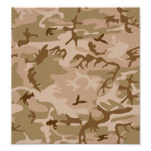 Desert Camo - Brown Camouflage Photo Print