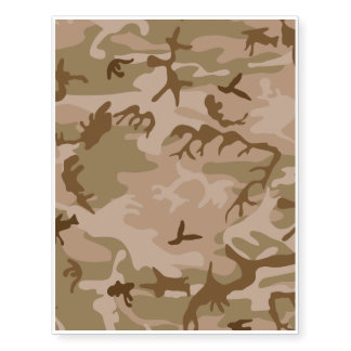 Desert Camo - Brown Camouflage Temporary Tattoos