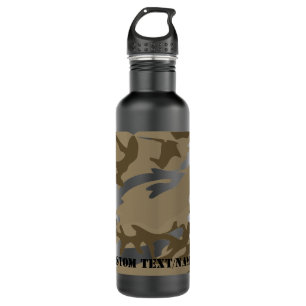 Desert Camo Camoflauge Background Pattern Water Stainless Steel Water Bottle