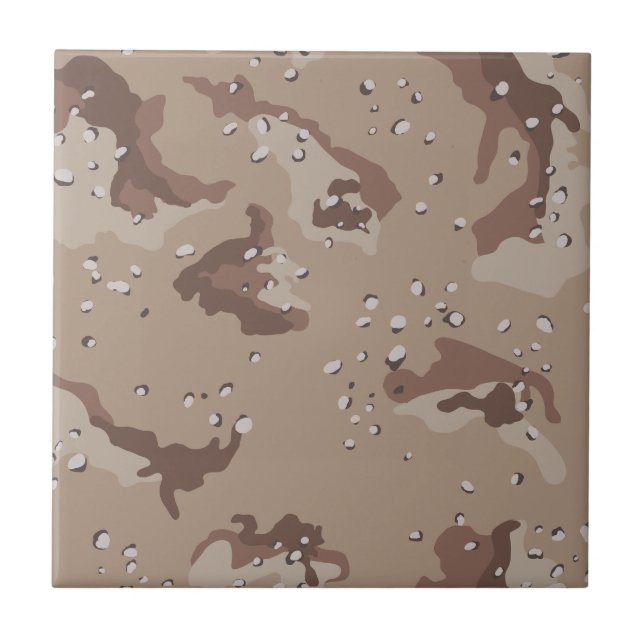 Desert Camo Ceramic Tile (Front)