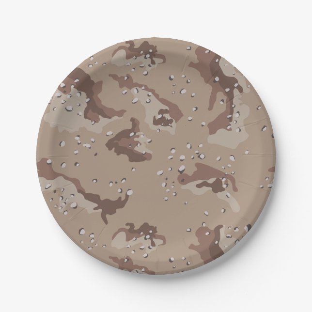 Desert Camo Paper Plates (Front)