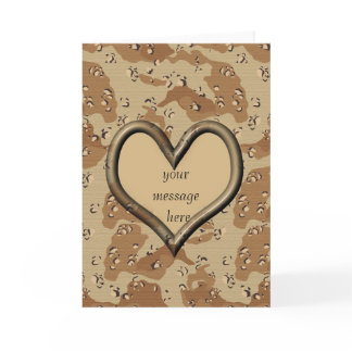 Desert Camo Valentine Card - Customized