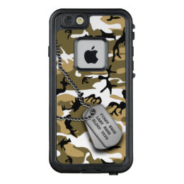 Desert Camo w/ Dog Tag LifeProof FRĒ iPhone 6/6s Case