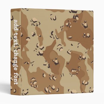 Desert Camouflage 3 Ring Binder by Camouflage4you at Zazzle