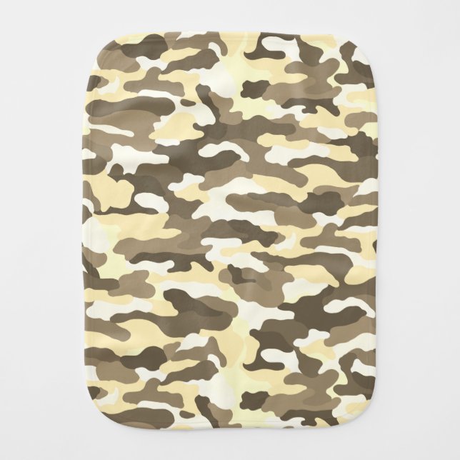 Desert Camouflage Baby Burp Cloth (Front)