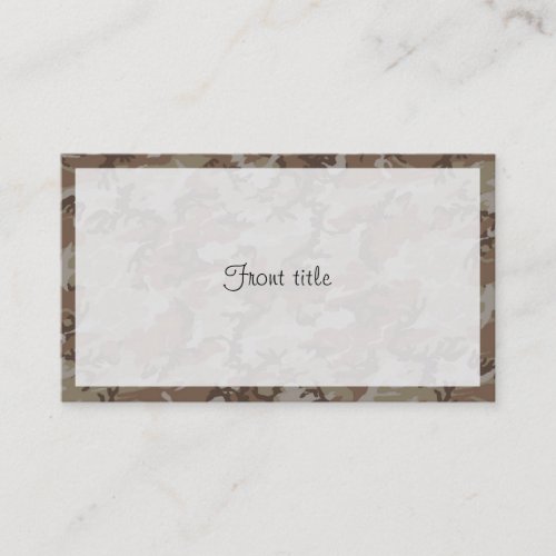 Desert Camouflage Background Business Card