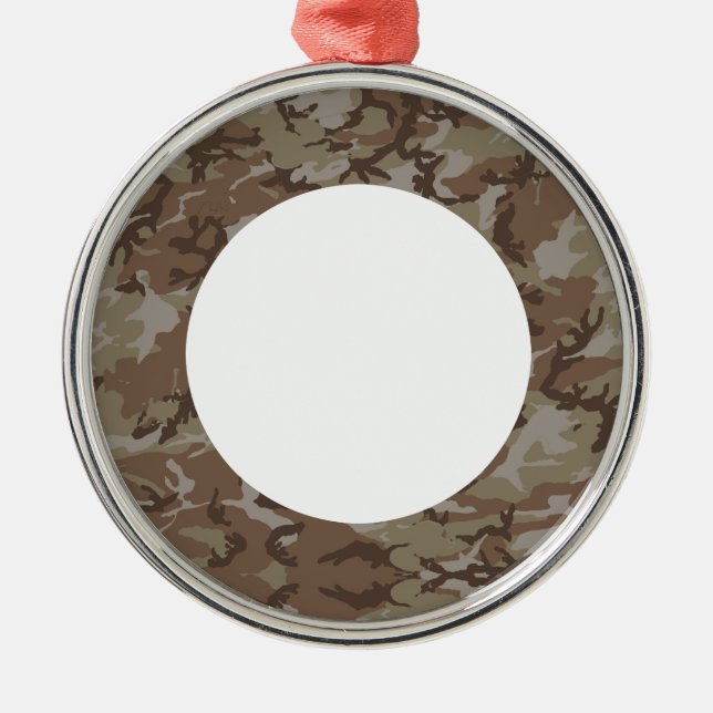 Desert Camouflage Background Metal Ornament (Front)