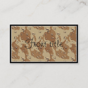 Desert Camouflage Background Template Business Card