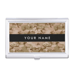 Desert Camouflage, Brown Camo, Military, Army Business Card Case