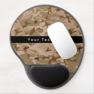 Desert Camouflage, Brown Camo, Military, Army Gel Mouse Pad