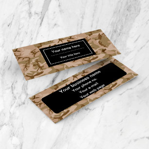 Desert Camouflage, Brown Camo, Military, Army Mini Business Card