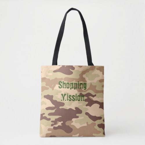 Desert Camouflage Brown Tote Bag