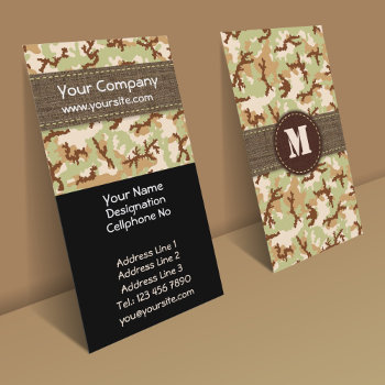 Desert Camouflage Business Card by shortmyths at Zazzle