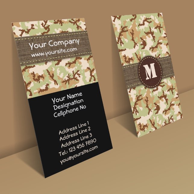 Desert camouflage business card (Creator Uploaded)