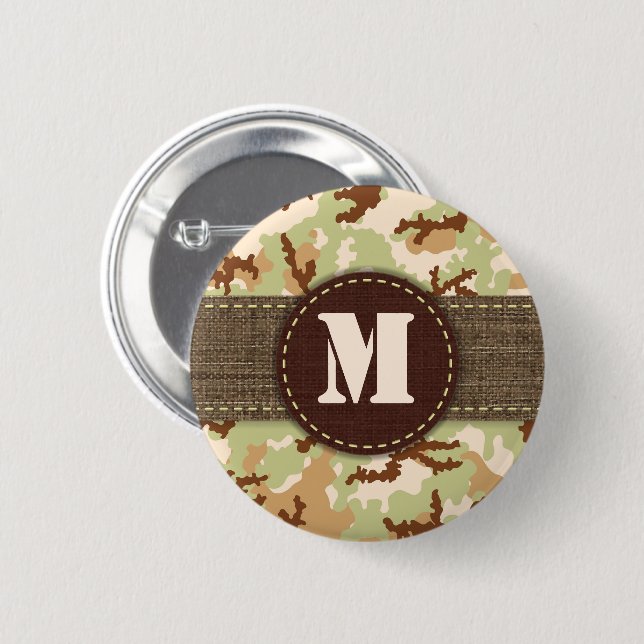 Desert camouflage button (Front & Back)