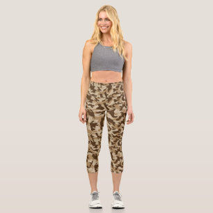 Desert Camouflage Capri Leggings