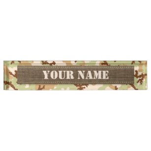 Military Camouflage Desk Name Plates Zazzle