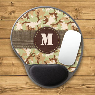 Desert camouflage gel mouse pad