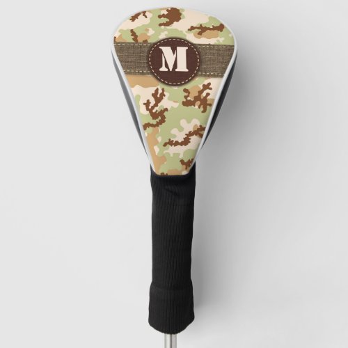 Desert camouflage golf head cover