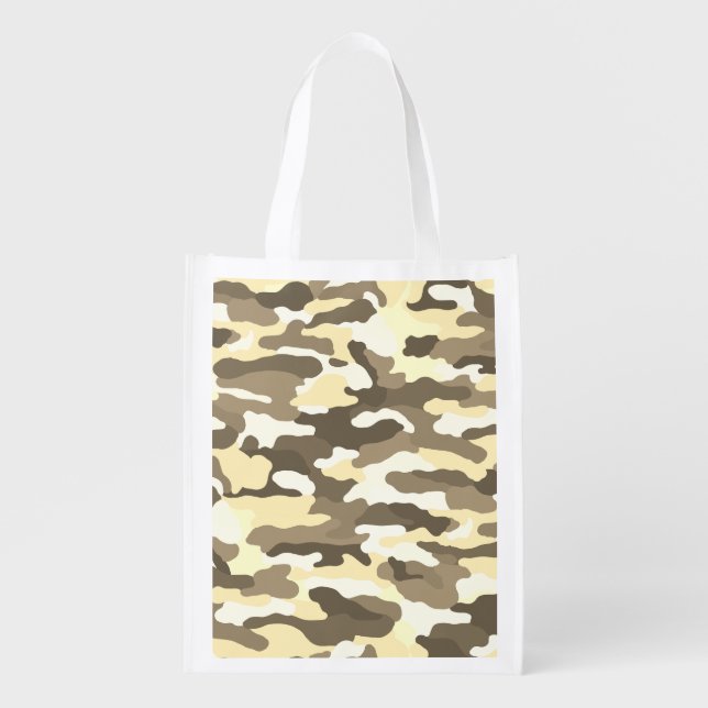 Desert Camouflage Grocery Bag (Front)