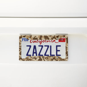 Desert Camouflage License Plate Frame