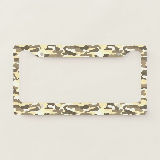 Desert Camouflage License Plate Frame (Front)