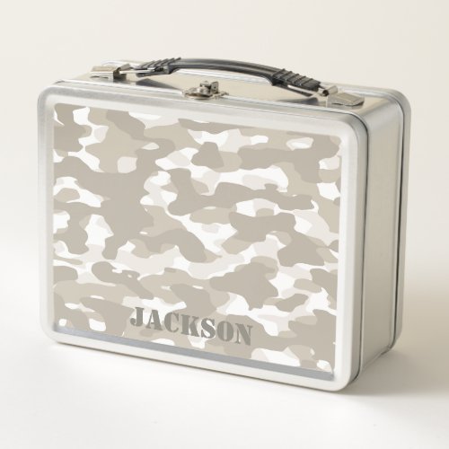 Desert Camouflage Metal Lunchbox