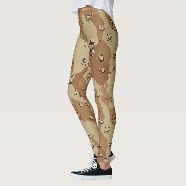 Desert Camouflage Military Pattern Leggings (Left)